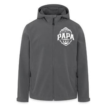 Super Papa Vater Vatertag - Recycelte Männer Softshell-Jacke von Stanley/Stella - Schwarz - Vorne - AI Model Male 185 light (185cm)