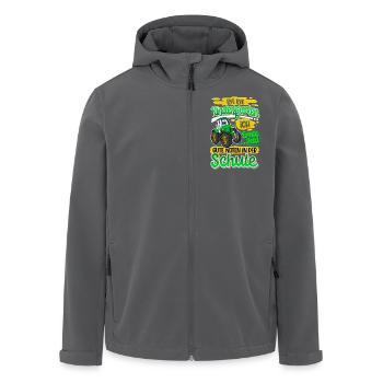 Einschulung Schulkind Traktor - Recycelte Männer Softshell-Jacke von Stanley/Stella - Schwarz - Vorne - AI Model Male 185 light (185cm)