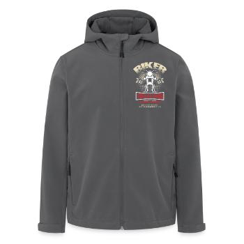 63. Geburtstag Motorradfahrer Motorrad - Recycelte Männer Softshell-Jacke von Stanley/Stella - Schwarz - Vorne - AI Model Male 185 light (185cm)