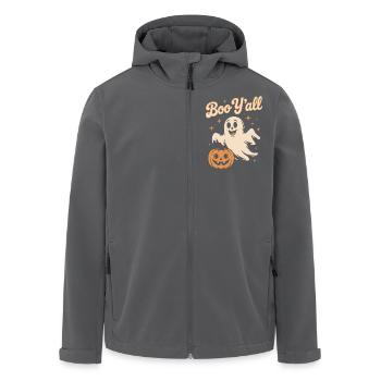 Boo Y tous Halloween Drôle Fantôme - Veste softshell homme en polyester recyclé Stanley/Stella - noir - Devant - AI Model Male 185 light (185cm)