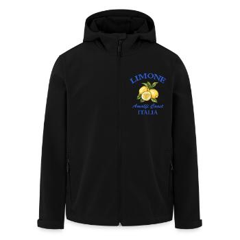 Lemon Zitrone Italia - Men’s Recycled Softshell Jacket by Stanley/Stella - black - Front - AI Model Male 185 light (185cm)
