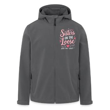 Sisters On The Loose Sisters Trip 2025 Vacation - Veste softshell homme en polyester recyclé Stanley/Stella - charbon - Devant - AI Model Male 185 light (185cm)