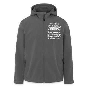 Ein Superkocher - Kocher Geschenk - Recycelte Männer Softshell-Jacke von Stanley/Stella - Schwarz - Vorne - AI Model Male 185 light (185cm)