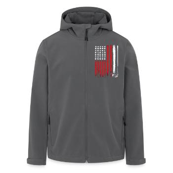Amerikanische Flagge Golf Golfer Lustiger Golf Club Golfen - Recycelte Männer Softshell-Jacke von Stanley/Stella - Anthrazit - Vorne - AI Model Male 185 light (185cm)