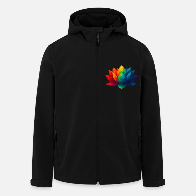 WPAP Style - Lotus - Veste softshell homme en polyester recyclé Stanley/Stella - noir