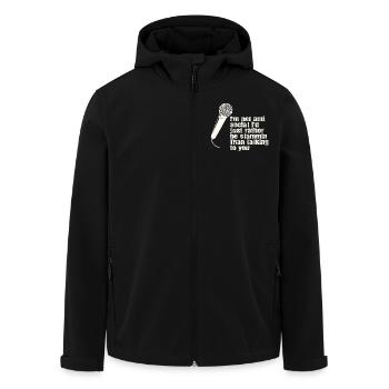 I'm Not Anti-Social Poetry Slam - Men’s Recycled Softshell Jacket by Stanley/Stella - black - Front - AI Model Male 185 light (185cm)
