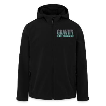 Schwerkraft Ist Nur Ein Vorschlag Boulderer - Recycelte Männer Softshell-Jacke von Stanley/Stella - Schwarz - Vorne - AI Model Male 185 light (185cm)