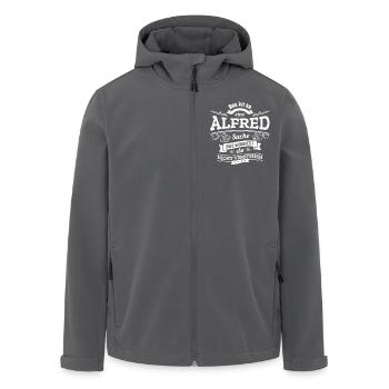 ALFRED, DER KATALYSATOR FÜR DEINEN ERFOLG - Recycelte Männer Softshell-Jacke von Stanley/Stella - Anthrazit - Vorne - AI Model Male 185 light (185cm)