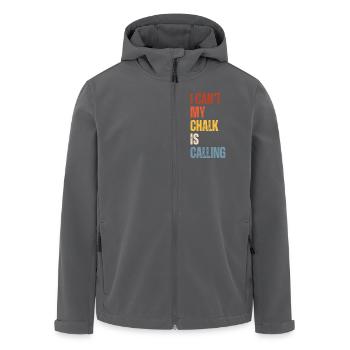 I Cant My Chalk Is Calling Boulderer - Recycelte Männer Softshell-Jacke von Stanley/Stella - Schwarz - Vorne - AI Model Male 185 light (185cm)