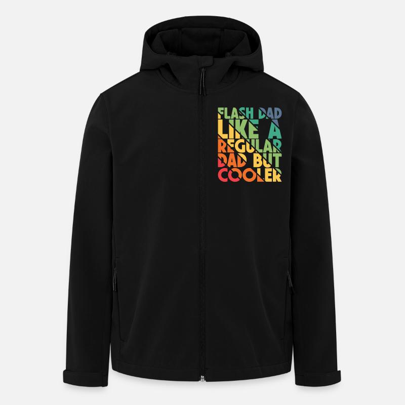 Bouldering Flash Papa Boulderer - Recycelte Männer Softshell-Jacke von Stanley/Stella - Schwarz