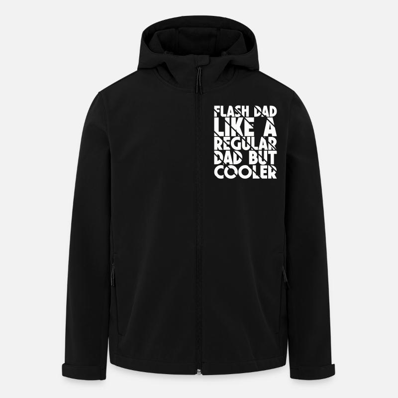 Bouldering Flash Papa Boulderer - Men’s Recycled Softshell Jacket by Stanley/Stella - black