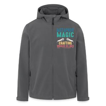 Poetry Slam Metapher Magie Slam Poesie - Recycelte Männer Softshell-Jacke von Stanley/Stella - Schwarz - Vorne - AI Model Male 185 light (185cm)