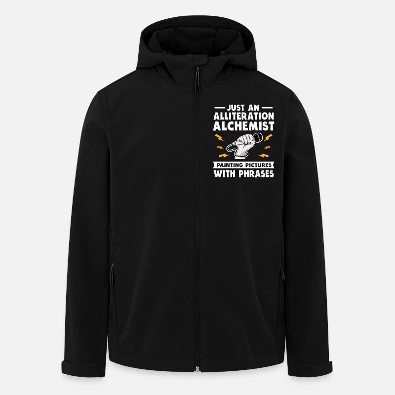 Alliteration Alchemist Poetry Slam - Men’s Recycled Softshell Jacket by Stanley/Stella - black