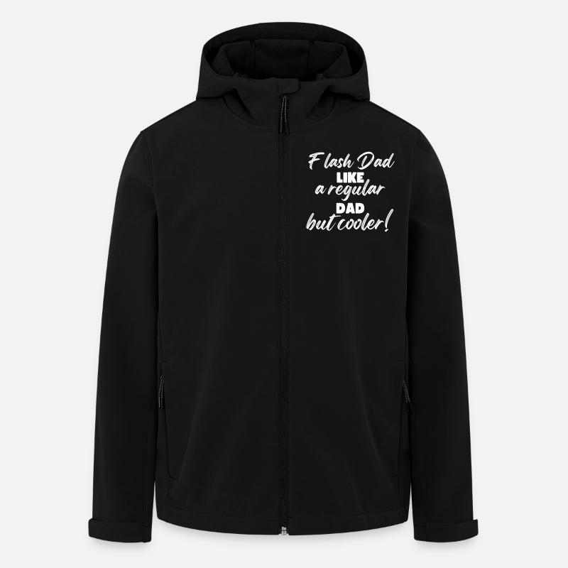 Bouldering Flash Papa Boulderer - Men’s Recycled Softshell Jacket by Stanley/Stella - black