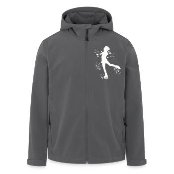 Figure Skating Skating Figure Skating - Men’s Recycled Softshell Jacket by Stanley/Stella - black - Front - AI Model Male 185 light (185cm)