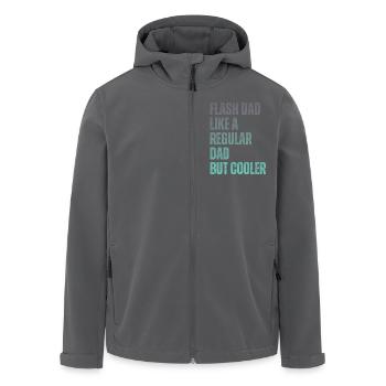Bouldering Flash Papa Boulderer - Recycelte Männer Softshell-Jacke von Stanley/Stella - Schwarz - Vorne - AI Model Male 185 light (185cm)