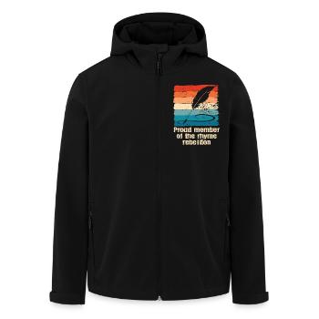 Poetry Slam Reim Rebellion Slam Poesie - Recycelte Männer Softshell-Jacke von Stanley/Stella - Schwarz - Vorne - AI Model Male 185 light (185cm)