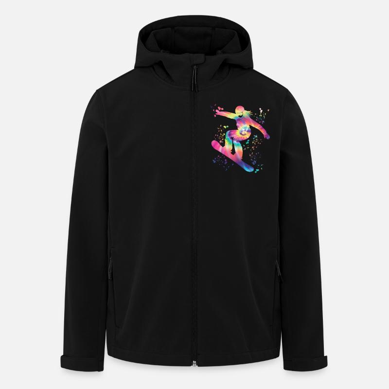 Snowboarder Snowboarding Snowboard - Men’s Recycled Softshell Jacket by Stanley/Stella - black
