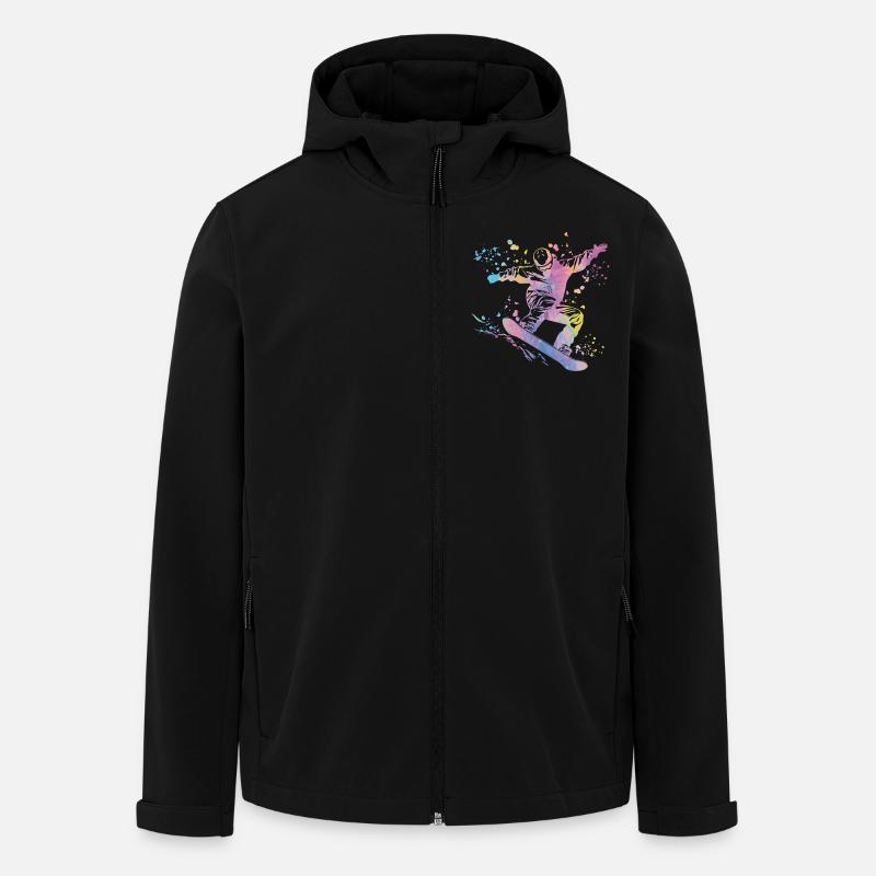 Snowboarder Snowboarding Snowboard - Veste softshell homme en polyester recyclé Stanley/Stella - noir