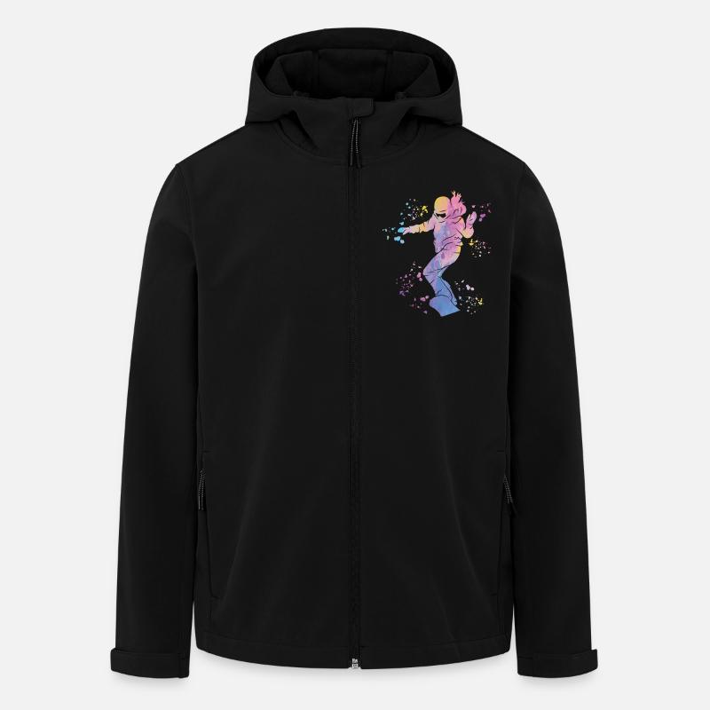 Snowboarder Snowboarding Snowboard - Men’s Recycled Softshell Jacket by Stanley/Stella - black