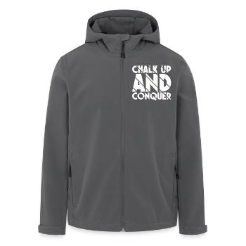 Boulderer Chalk Up Und Conquer Bouldering - Recycelte Männer Softshell-Jacke von Stanley/Stella - Schwarz - Vorne - AI Model Male 185 light (185cm)