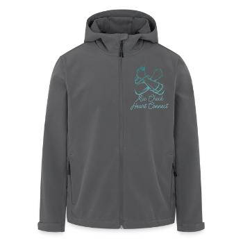 Mic Check Heart Connect Slam Poetry - Recycelte Männer Softshell-Jacke von Stanley/Stella - Schwarz - Vorne - AI Model Male 185 light (185cm)