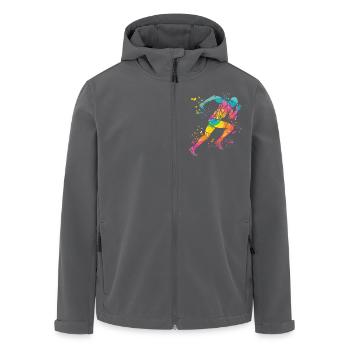 Sprinter Colorsplash Sprintender Sprint - Veste softshell homme en polyester recyclé Stanley/Stella - noir - Devant - AI Model Male 185 light (185cm)