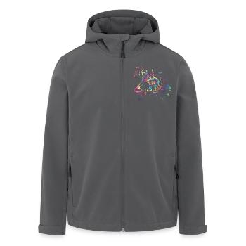 Curler Winter Sports Curling - Men’s Recycled Softshell Jacket by Stanley/Stella - black - Front - AI Model Male 185 light (185cm)