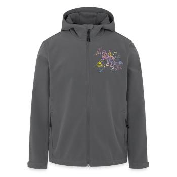 Curler Winter Sports Curling - Recycelte Männer Softshell-Jacke von Stanley/Stella - Schwarz - Vorne - AI Model Male 185 light (185cm)