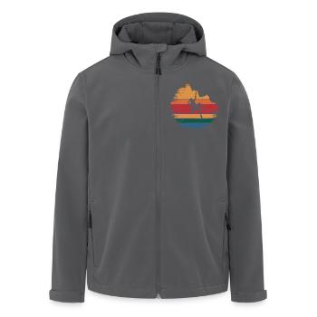 Vintage Bouldering Mountain Rock Climbing Gifts - Recycelte Männer Softshell-Jacke von Stanley/Stella - Schwarz - Vorne - AI Model Male 185 light (185cm)