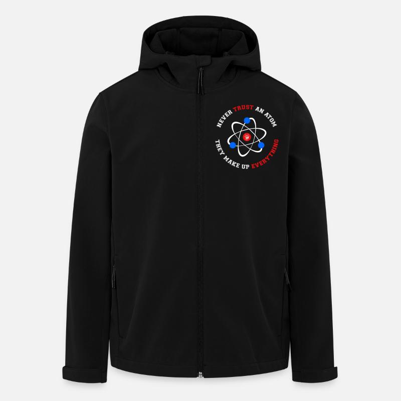 Stol aldrig på et atom, de finder på alt - Stanley/Stella herre softshelljakke i genanvendt polyester - sort
