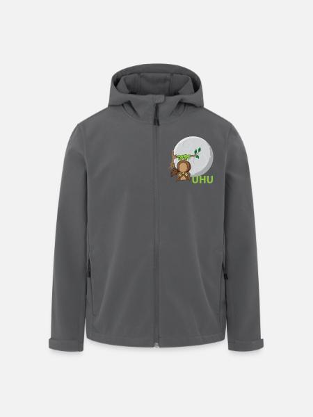Uhu Eule Vogel Kleber - Recycelte Männer Softshell-Jacke von Stanley/Stella - Schwarz