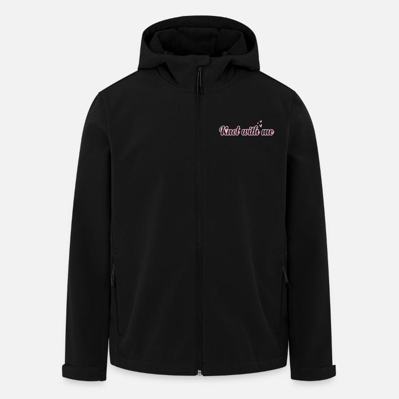 Knot with Me Macramé - Men’s Recycled Softshell Jacket by Stanley/Stella - black