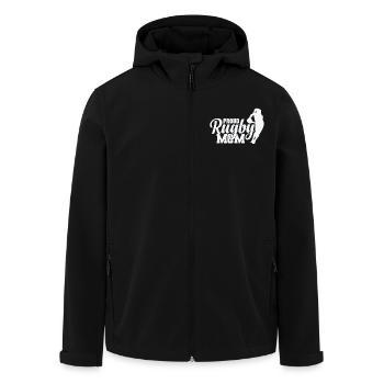 Fière rugby maman joueur de football - Veste softshell homme en polyester recyclé Stanley/Stella - noir - Devant - AI Model Male 185 light (185cm)