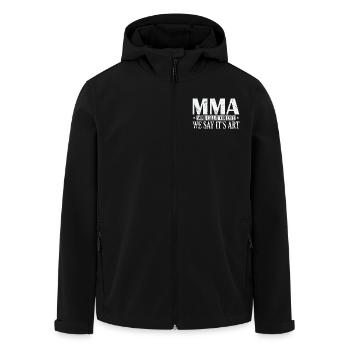 MMA some call it Violence We say it’s Art - Recycelte Männer Softshell-Jacke von Stanley/Stella - Schwarz - Vorne - AI Model Male 185 light (185cm)