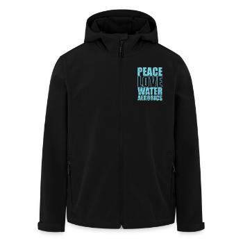 Peace Love Water Aerobics Gesundheit - Recycelte Männer Softshell-Jacke von Stanley/Stella - Schwarz - Vorne - AI Model Male 185 light (185cm)