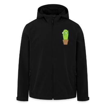 Nerd Cactus Plant - Men’s Recycled Softshell Jacket by Stanley/Stella - black - Front - AI Model Male 185 light (185cm)