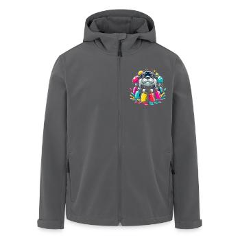 Drôle de loutre avec beaucoup de couleurs vives - Veste softshell homme en polyester recyclé Stanley/Stella - noir - Devant - AI Model Male 185 light (185cm)