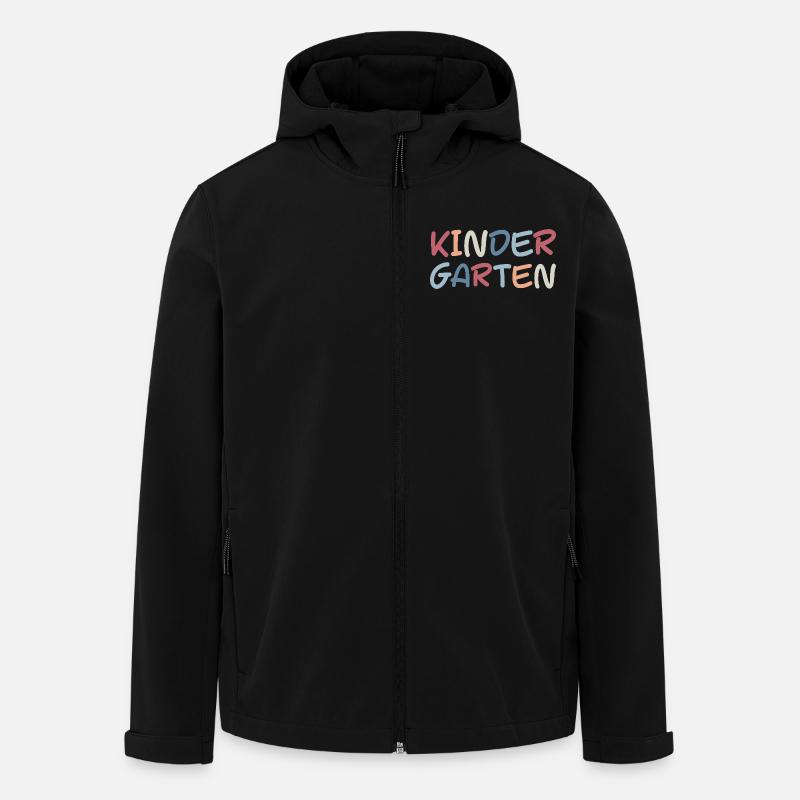 Schriftzug Kindergarten Kleinkinder - Recycelte Männer Softshell-Jacke von Stanley/Stella - Schwarz