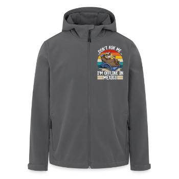 Mexiko Urlaub Reise - Recycelte Männer Softshell-Jacke von Stanley/Stella - Schwarz - Vorne - AI Model Male 185 light (185cm)