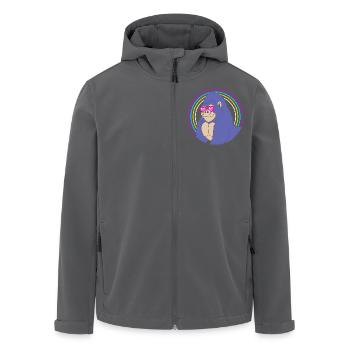 Gorilla - Recycelte Männer Softshell-Jacke von Stanley/Stella - Schwarz - Vorne - AI Model Male 185 light (185cm)