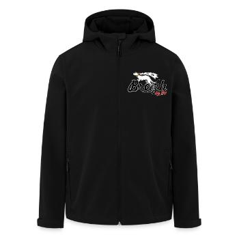 Breizh ma bro (Bretagne mon pays) - Veste softshell homme en polyester recyclé Stanley/Stella - noir - Devant - AI Model Male 185 light (185cm)