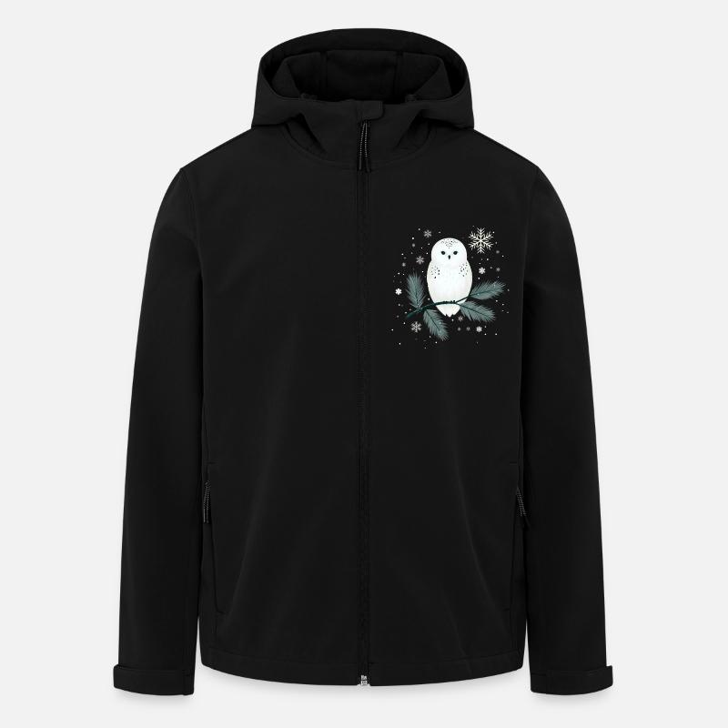 Winter owl - Men’s Recycled Softshell Jacket by Stanley/Stella - black