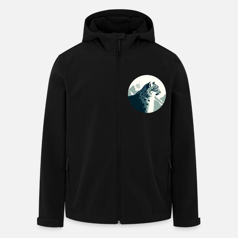 Schneeleopard - Recycelte Männer Softshell-Jacke von Stanley/Stella - Schwarz