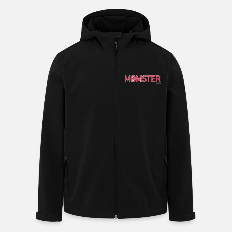 Momster / Supermom / Mom / Monster / Snappy - Men’s Recycled Softshell Jacket by Stanley/Stella - black