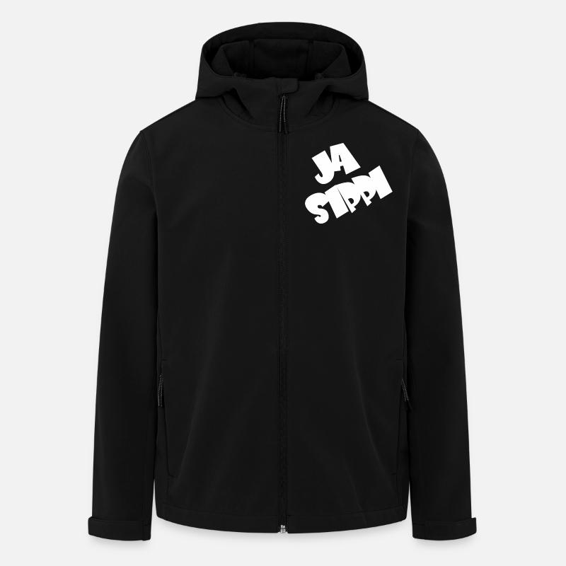 Ja Sippi - Recycelte Männer Softshell-Jacke von Stanley/Stella - Schwarz