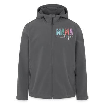 Mama Life - Men’s Recycled Softshell Jacket by Stanley/Stella - black - Front - AI Model Male 185 light (185cm)