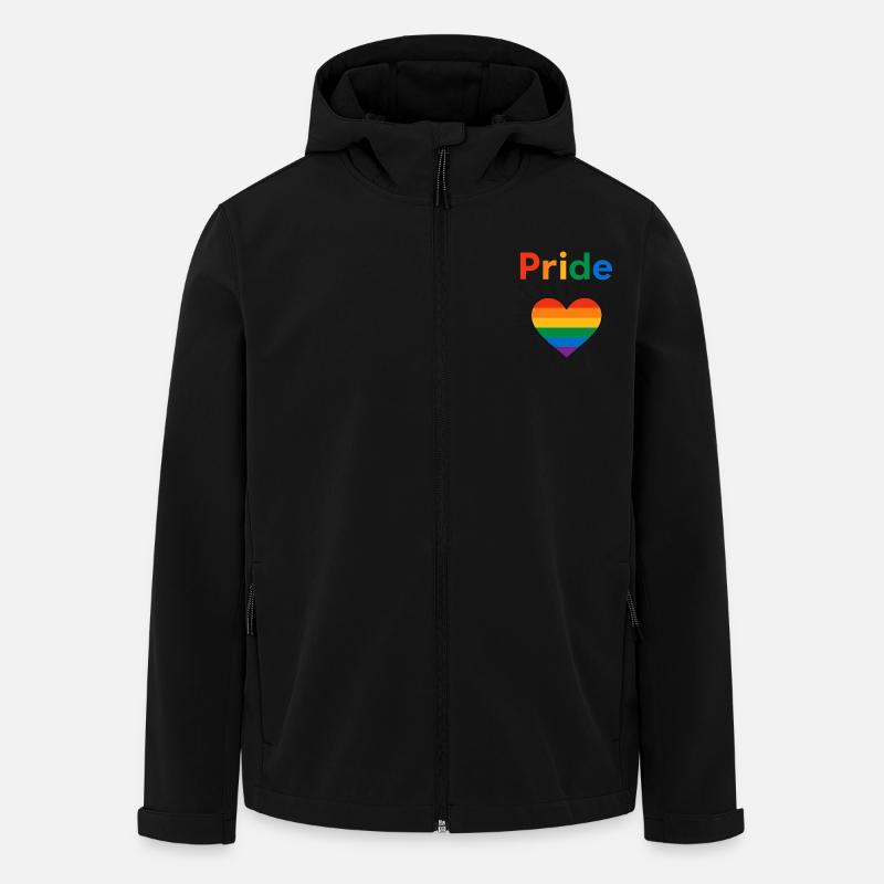 Pride Heart - Recycelte Männer Softshell-Jacke von Stanley/Stella - Schwarz