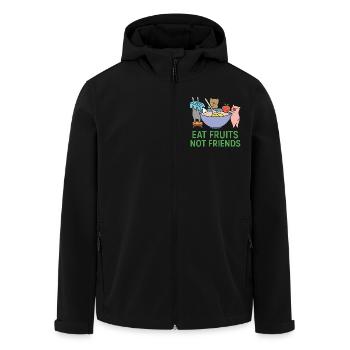 Alimentation végétalienne - Veste softshell homme en polyester recyclé Stanley/Stella - noir - Devant - AI Model Male 185 light (185cm)
