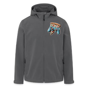 Pizza Gaming Gamer - Veste softshell homme en polyester recyclé Stanley/Stella - charbon - Devant - AI Model Male 185 light (185cm)